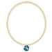 E Newton December Classic Gold 2mm Bracelet - Reflection Small Charm