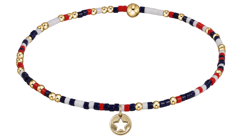 E Newton *Extends*  Hope Unwritten Bracelet - Firecracker - Star Small Gold Disc