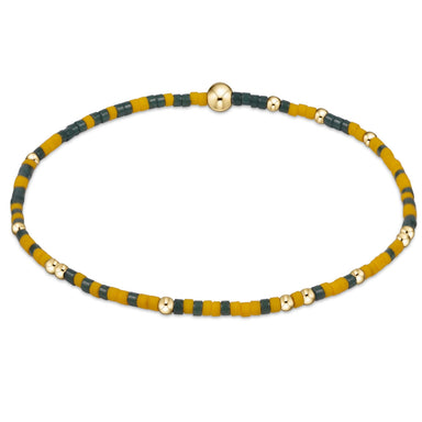 E Newton Game Day Dark Green/Yellow Hope Unwritten Bracelet