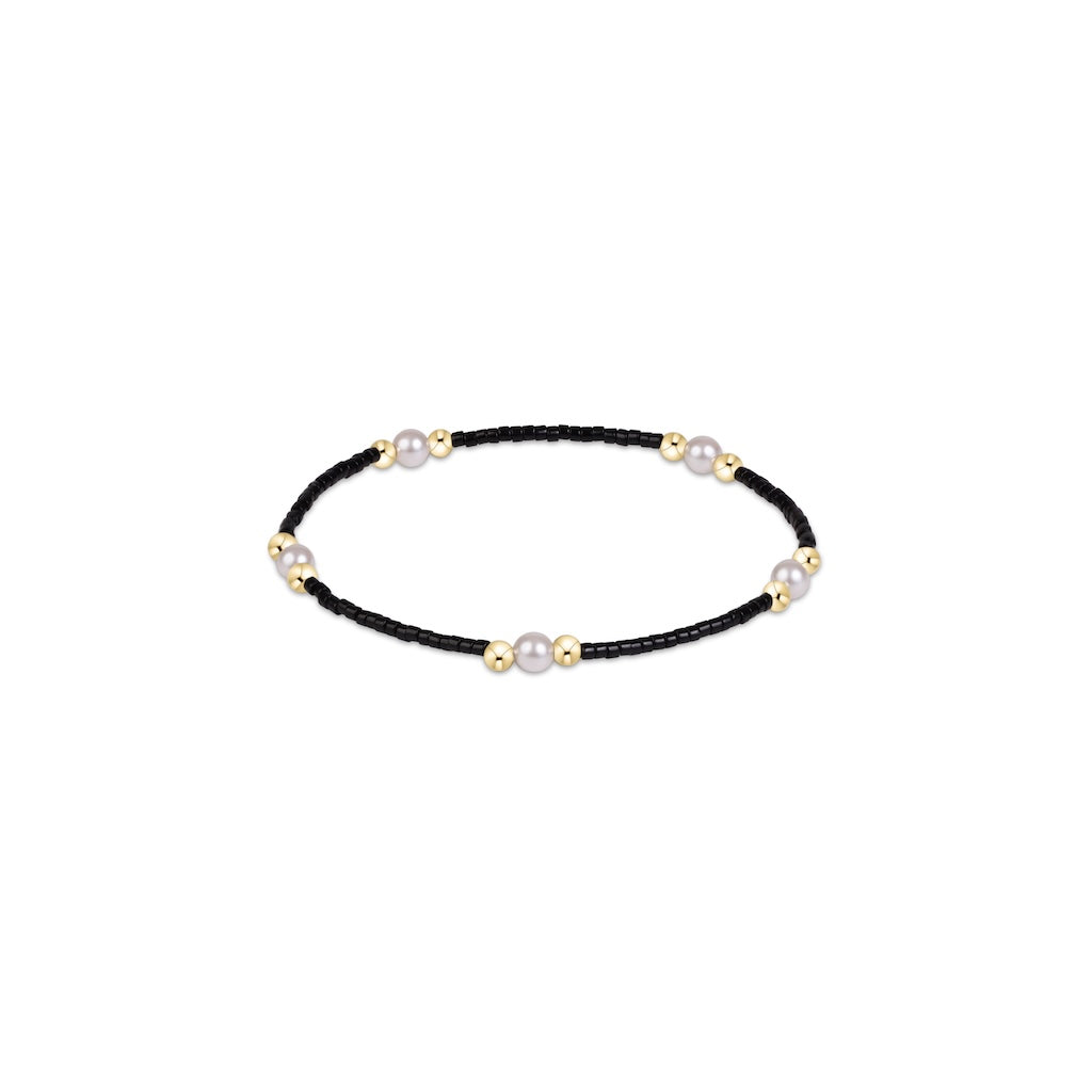 E Newton Gameday Black Hope Purpose Pearl Bracelet