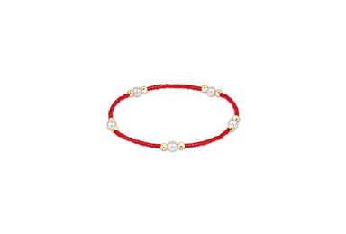E Newton Gameday Red Hope Purpose Pearl Bracelet