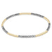 E Newton Gold Bliss 2mm Bead Bracelet - Silver Faceted Hematite