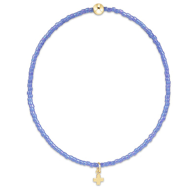 E Newton Hope Classic Bright Blue Bracelet - Signature Cross Small Gold Charm