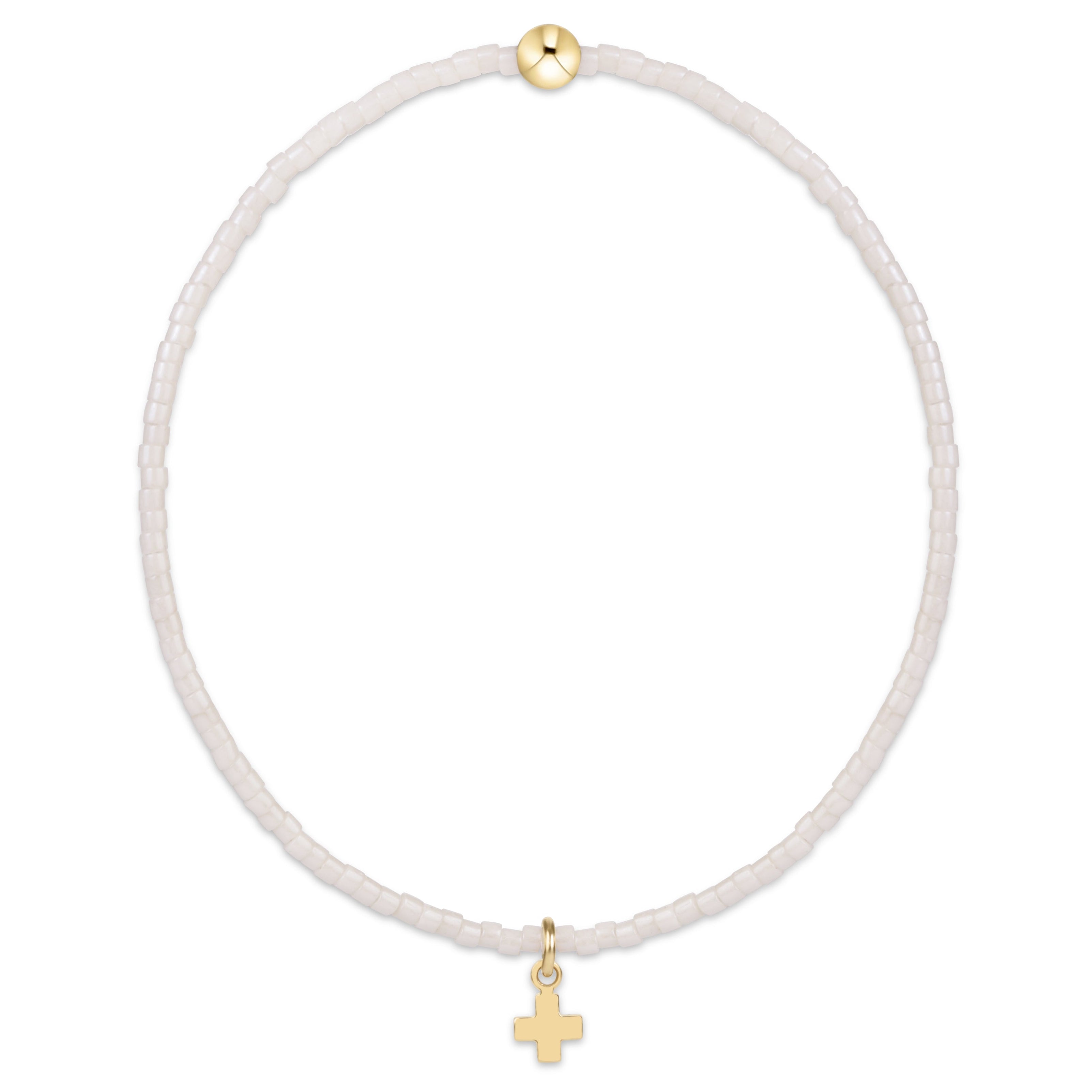 e Newton Hope Classic Milkshake Bracelet - Signature Cross Small Gold Charm
