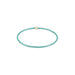 Turquoise beaded bracelet with a gold clasp on a white background