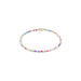 Multicolored beaded bracelet on a white background