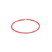 Red beaded bracelet with a gold clasp on a white background