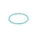 Turquoise beaded bracelet with a gold clasp on a white background