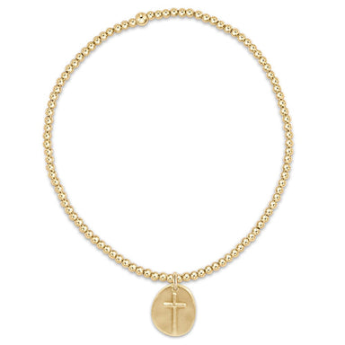 E Newton Inspire Charm 2mm Gold Bracelet
