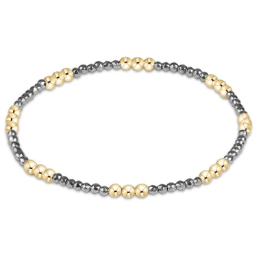 E Newton Joy Silver Faceted Hematite 2mm Bracelet