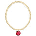 E Newton July Classic Gold 3mm Bracelet -  July Reflection Charm