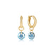 E Newton March Huggie Gold 0.5" Hoop - Reflection Small Charm
