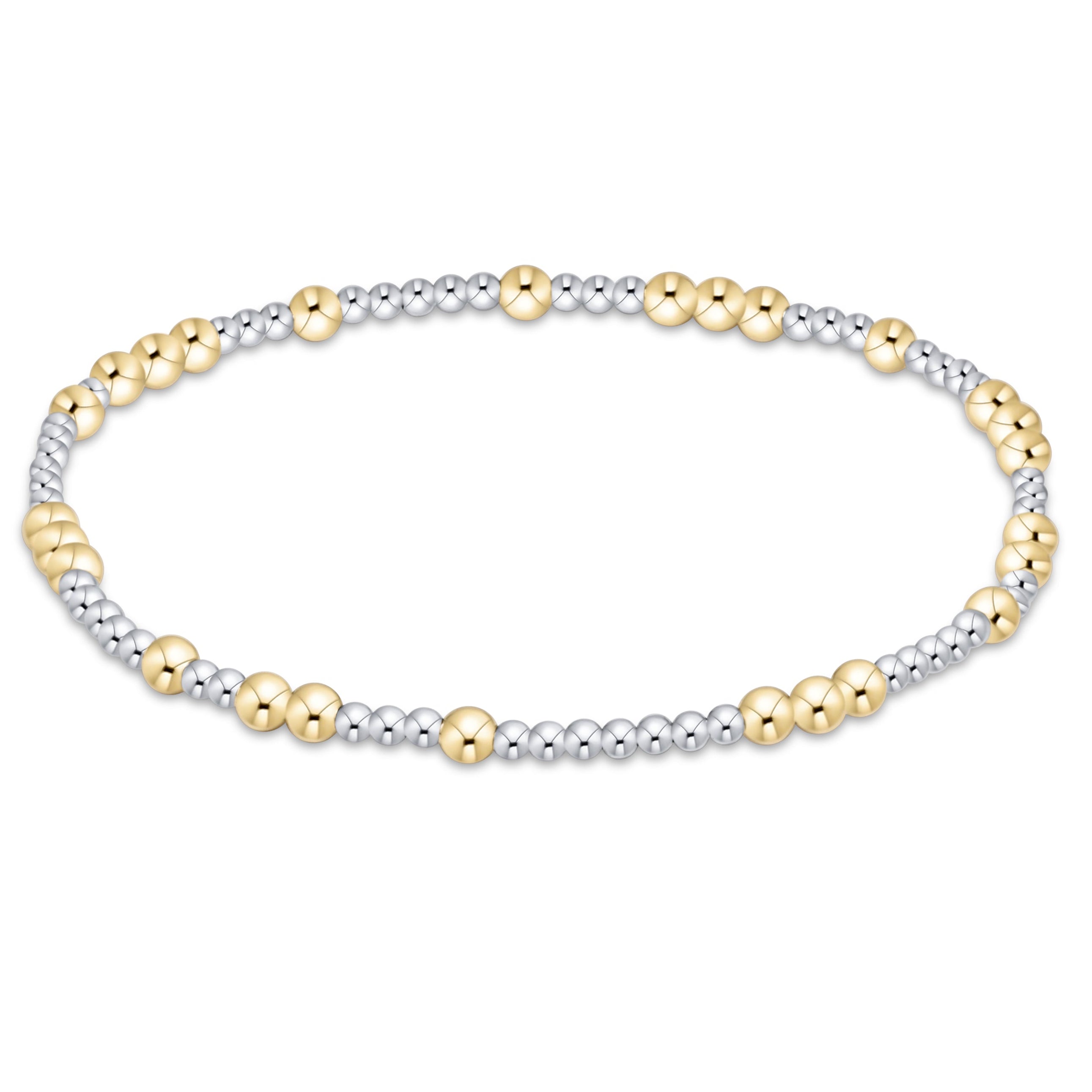 E Newton Mixed Metal Hope Unwritten 3mm Bead Bracelet