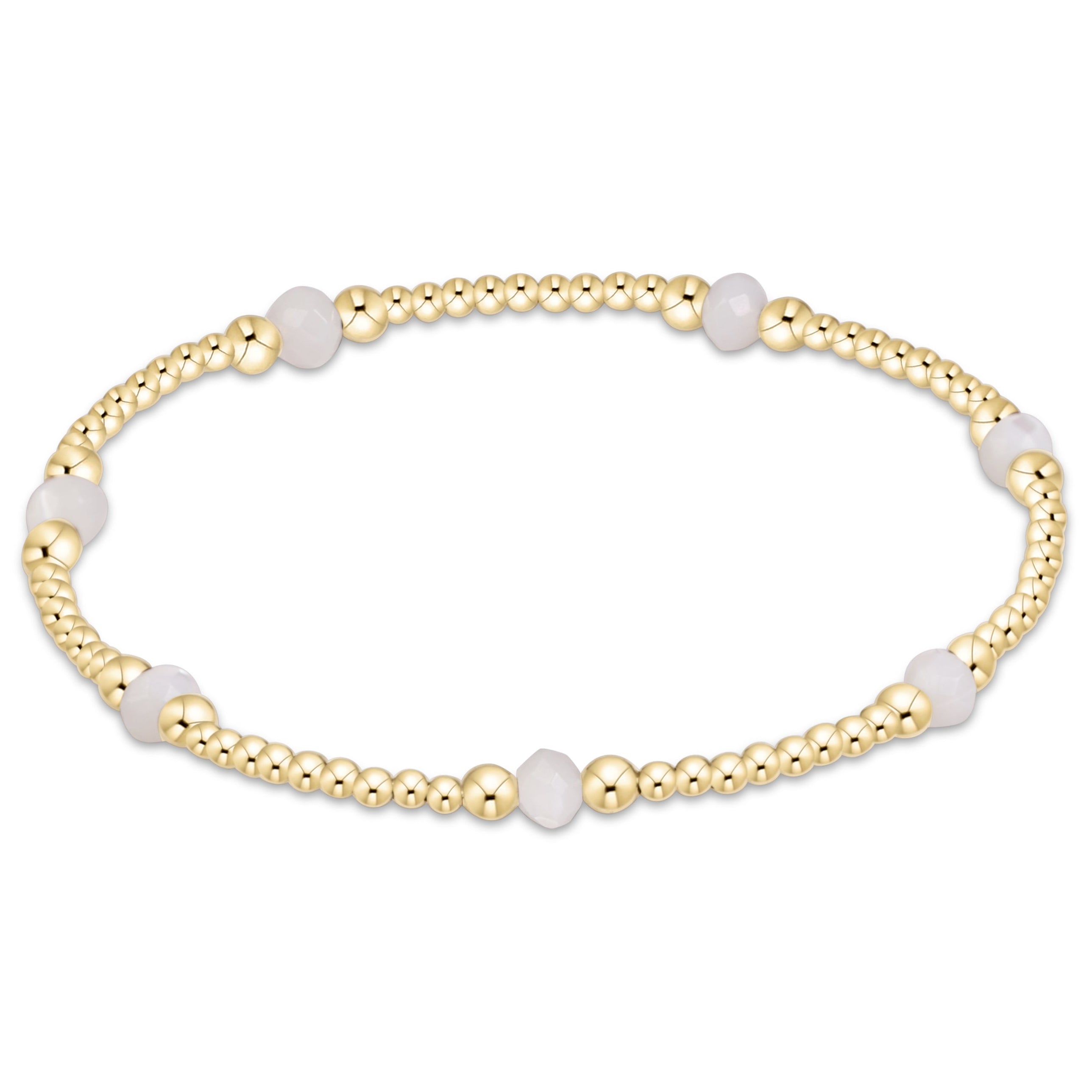 E Newton Mother of Pearl 4mm Purpose Gemstone Bracelet