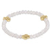 E Newton Mother of Pearl 4mm Signature Gold Cross Gemstone Bracelet