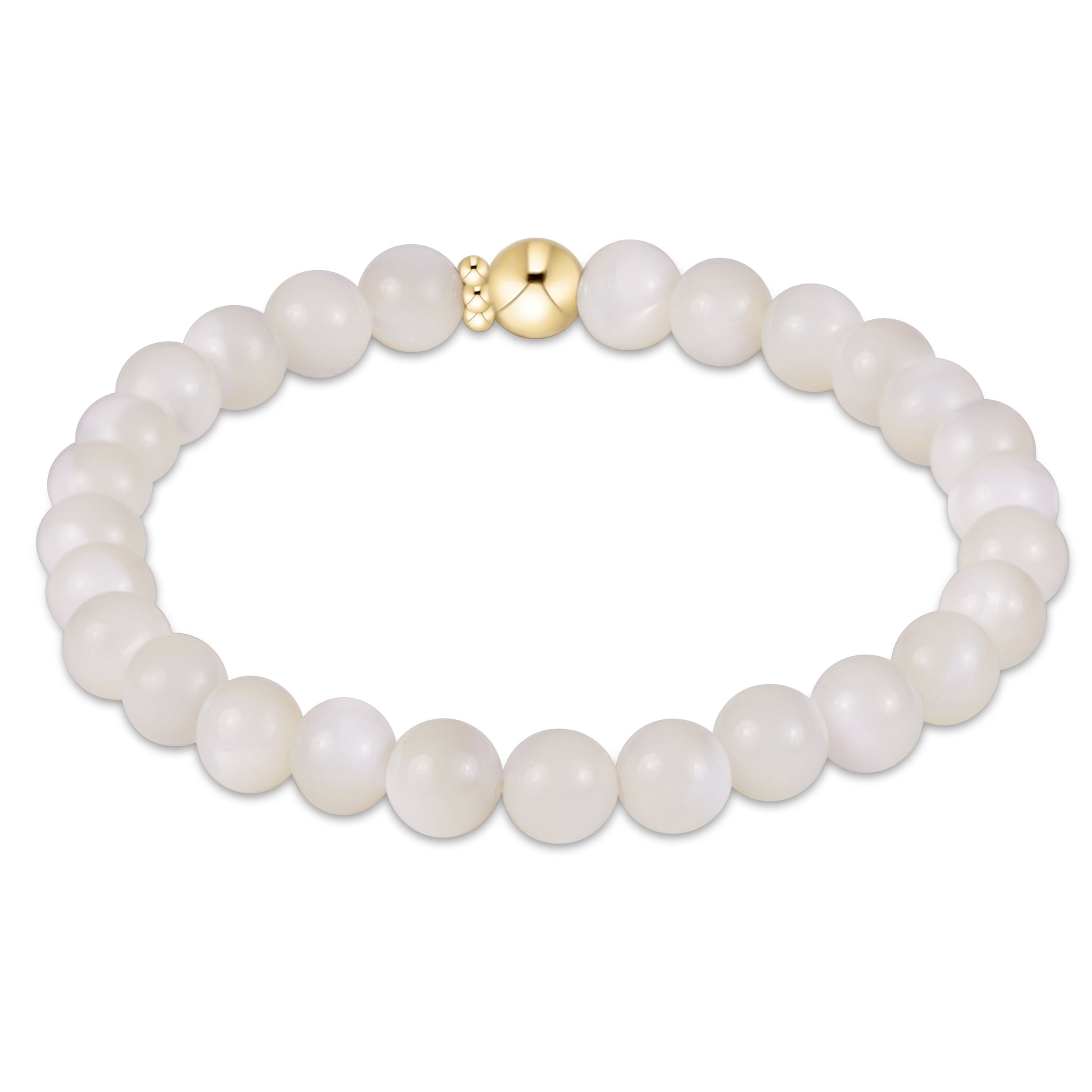E Newton Mother of Pearl 6mm Classic Gemstone Bracelet