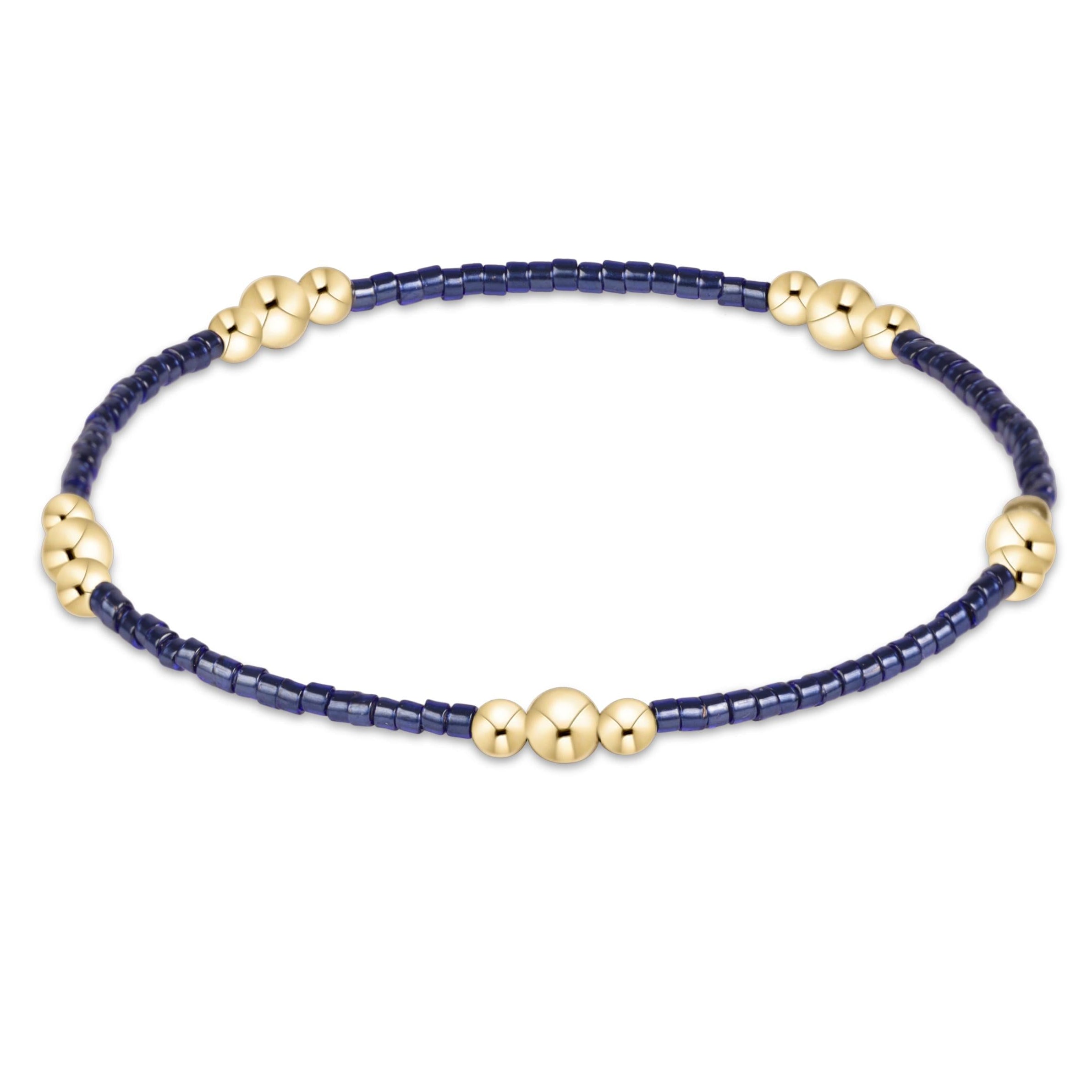 E Newton Navy Hope Purpose Gold Bracelet