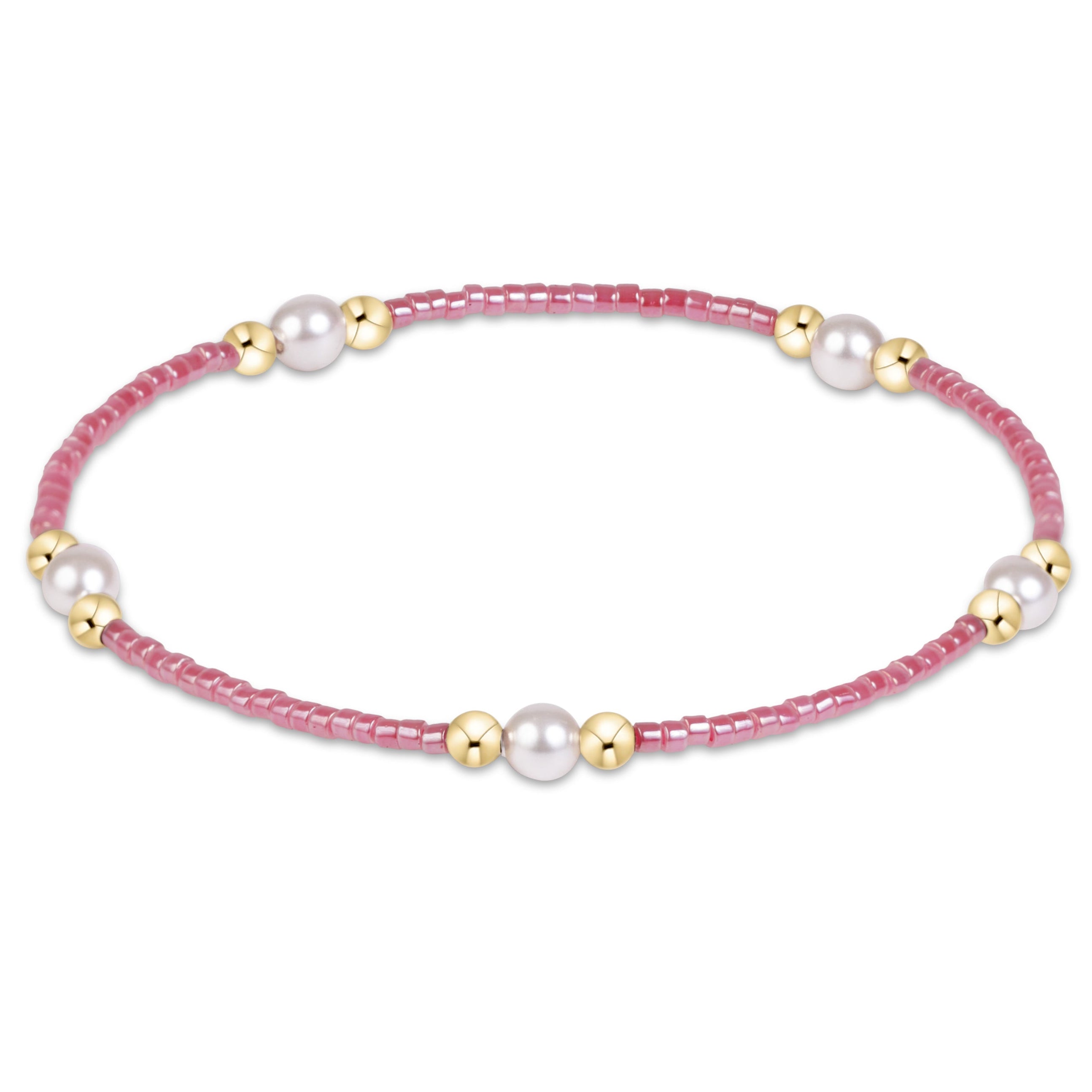 E Newton Pink Champagne Hope Purpose Pearl Bracelet 