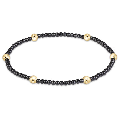 E Newton Presence Faceted Hematite 2mm Bracelet