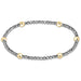 E Newton Presence Silver Faceted Hematite 2mm Bracelet