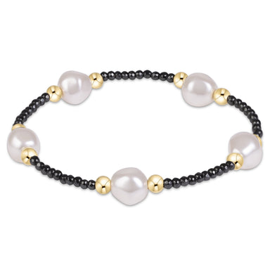 E Newton Purpose Admire Pearl 8mm Faceted Hematite Bracelet