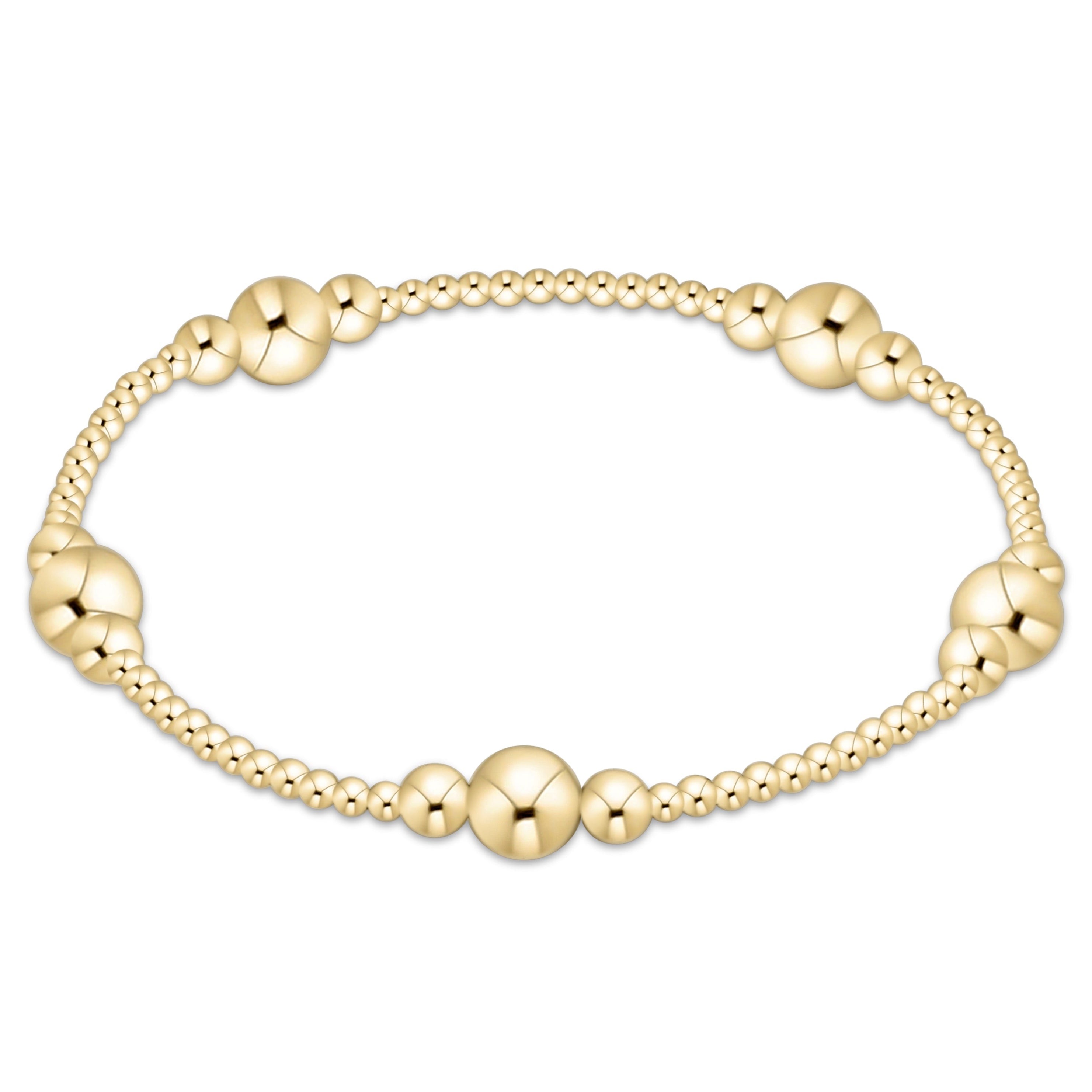 E Newton Purpose Gold 6mm Bead Bracelet