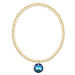 E Newton Reflection Charm Bracelet December Birthstone Gold 3mm
