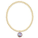 E Newton Reflection Charm Bracelet June Birthstone Gold 3mm