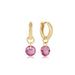 E Newton Reflection Huggie Hoop - 14kt Gold-Filled Pink Pendant - 10 October