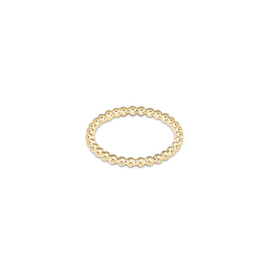 E Newton Ring Sz 8 2mm Bead Classic Ring