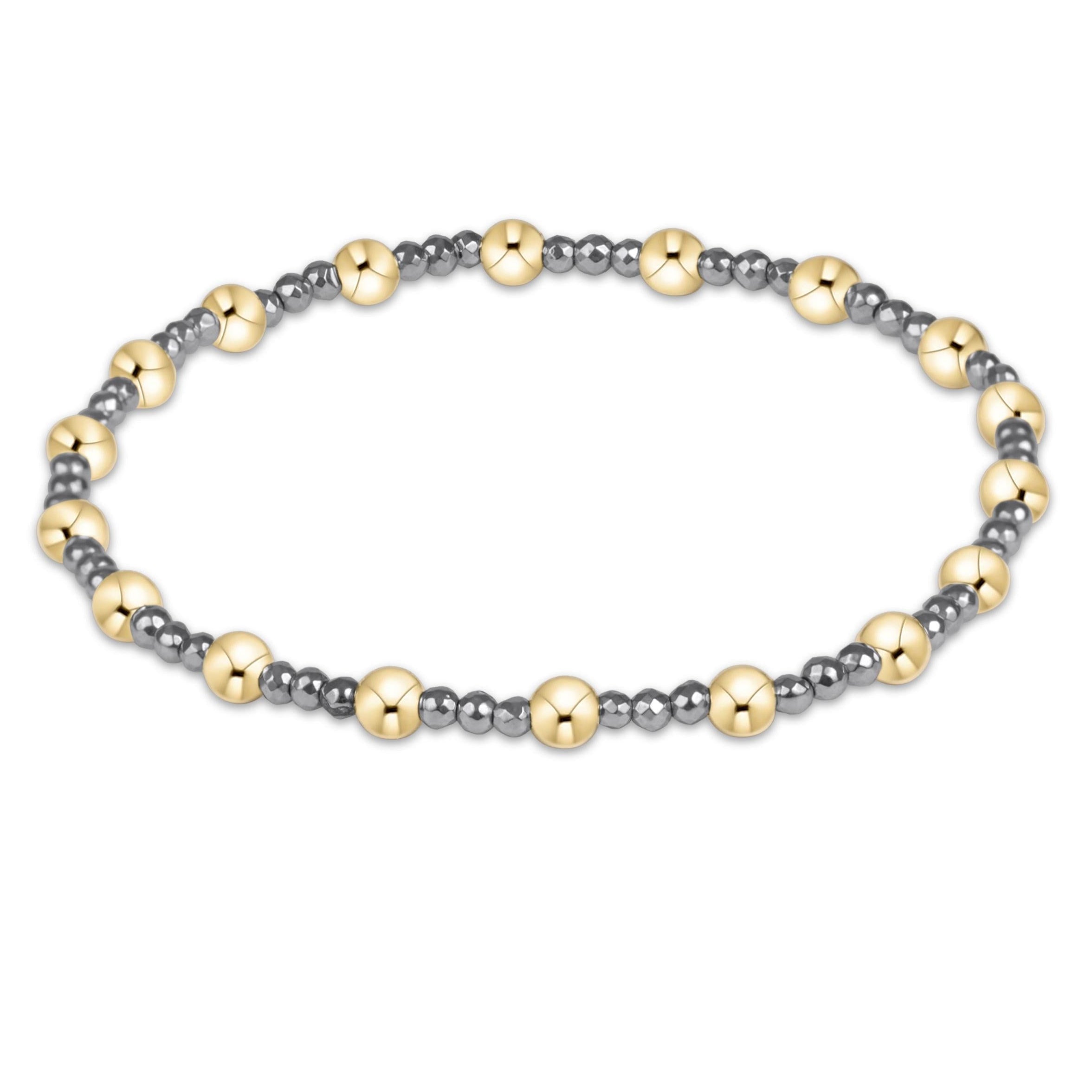 E Newton Sincerity Silver Faceted Hematite 2mm Bracelet