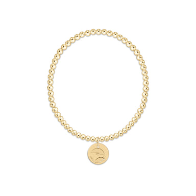 E Newton eCOLLEGIATE Classic Gold 3mm Bracelet - Georgia Southern University Disc