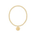 E Newton eCOLLEGIATE Classic Gold 3mm Bracelet - Georgia Southern University Disc
