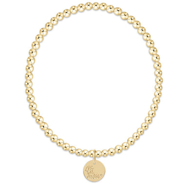 E Newton eCOLLEGIATE Ole Miss 3mm Gold Bracelet