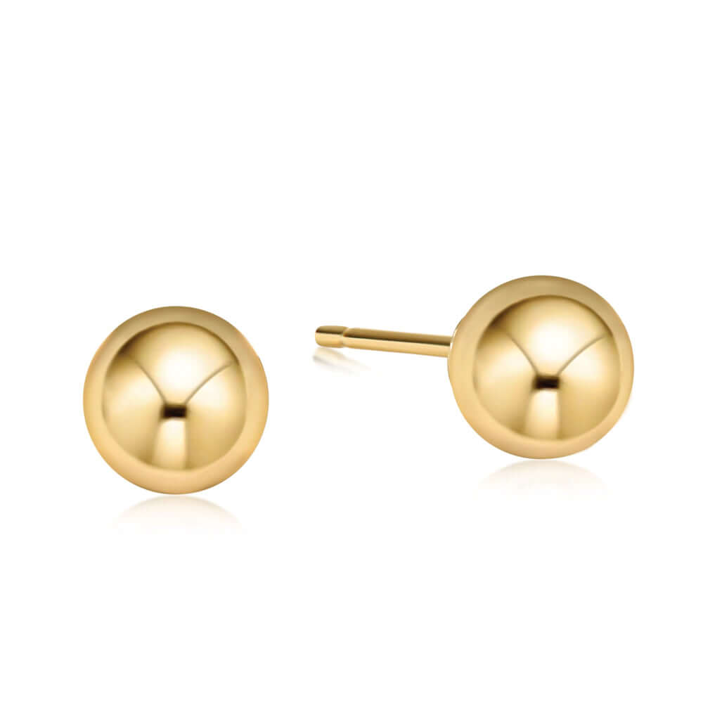 ENewton 10mm Gold Ball Stud Earrings 