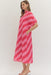 Diagonal Stripe Midi Dress