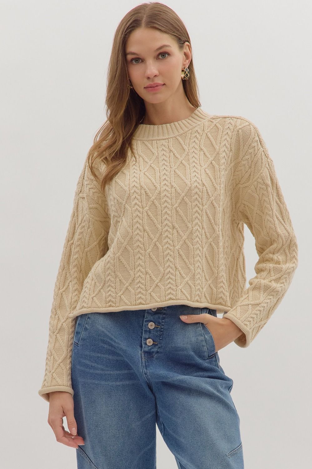 Entro Solid Short Sleeve Round Neck Top