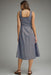 Entro Striped Sleeveless Midi Dress