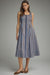 Entro Striped Sleeveless Midi Dress