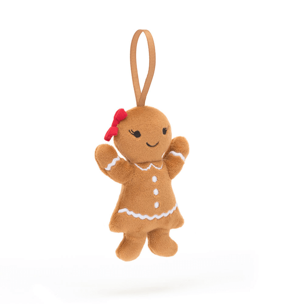 Jellycat Festive Folly Gingerbread Ruby Ornament