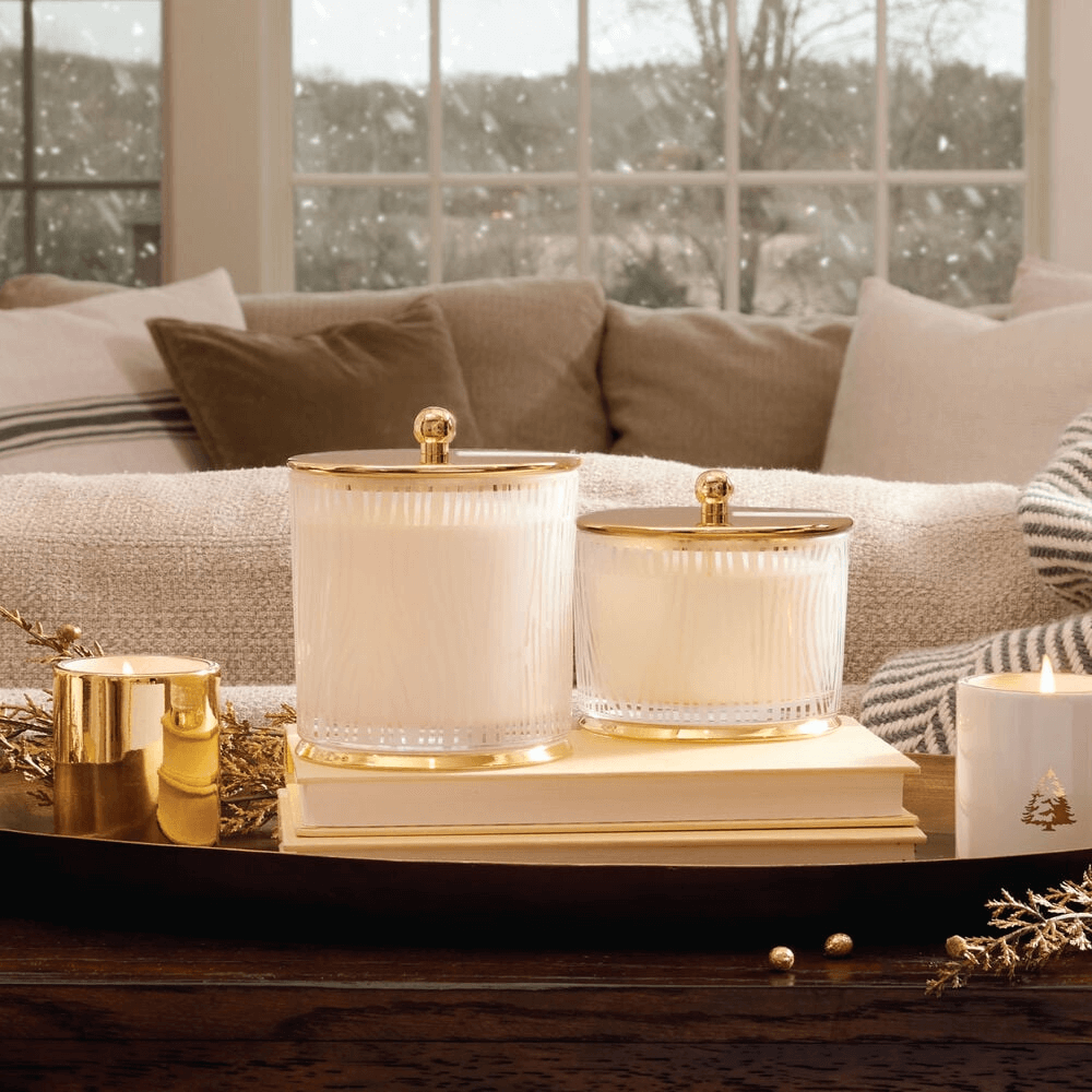 Frasier Fir Med Frosted Wood Grain Candle