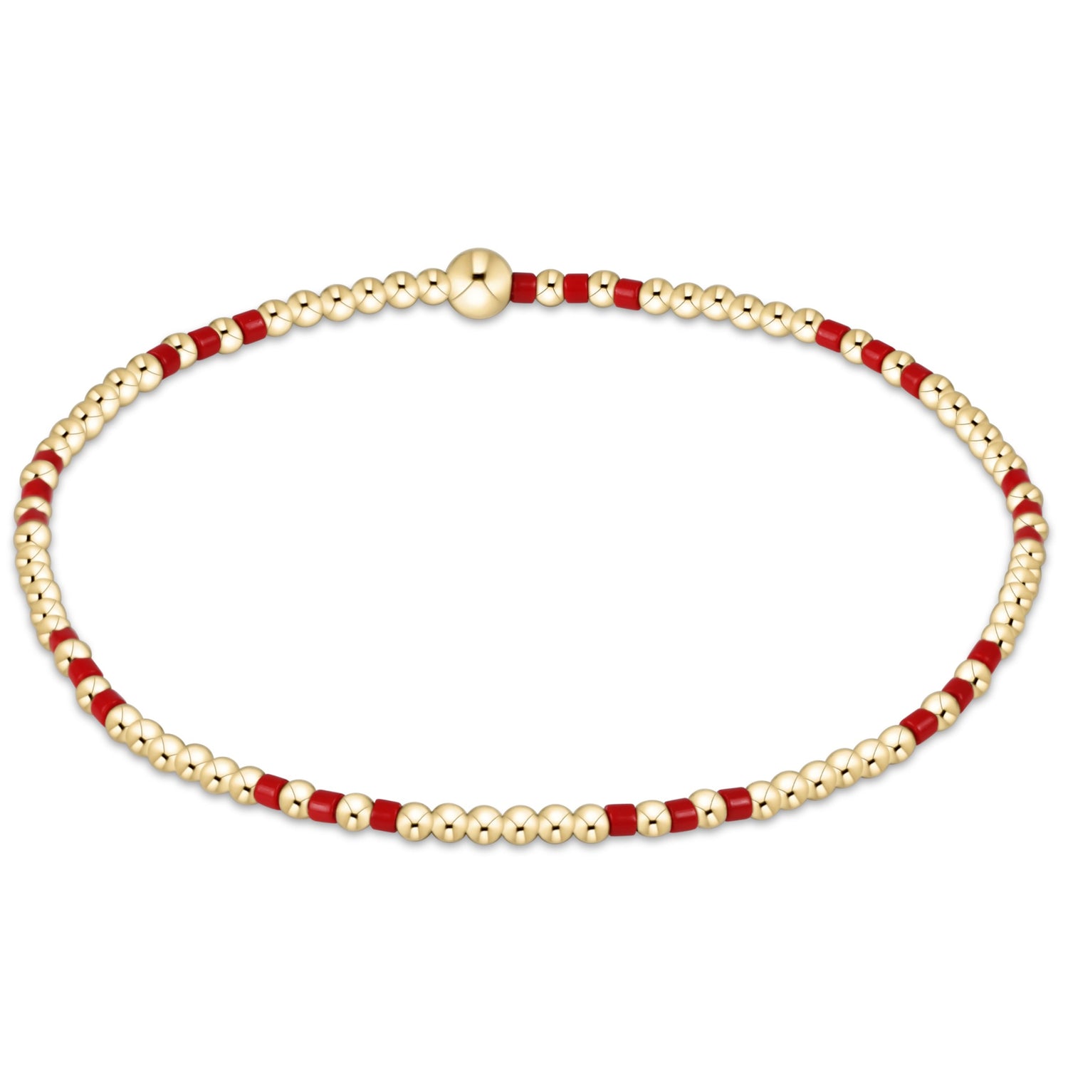 ENewton Hope Joy Bright Red 2mm Bead Bracelet