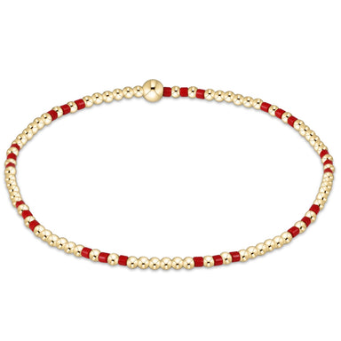 ENewton Hope Joy Bright Red 2mm Bead Bracelet