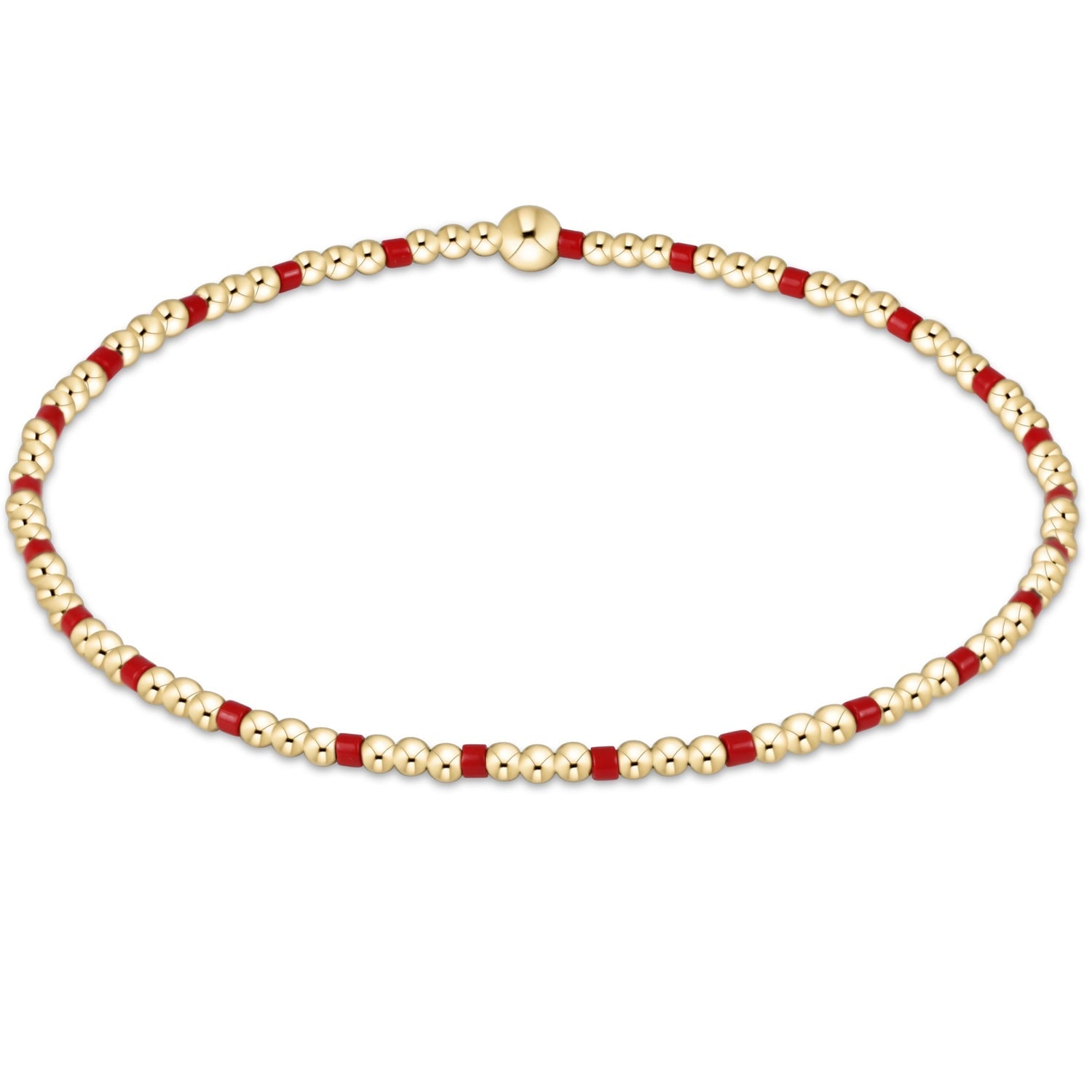 ENewton Hope Sincerity Bright Red 2mm Bead Bracelet
