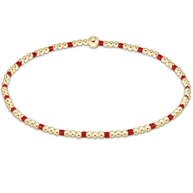 ENewton Hope Sincerity Bright Red 2mm Bead Bracelet