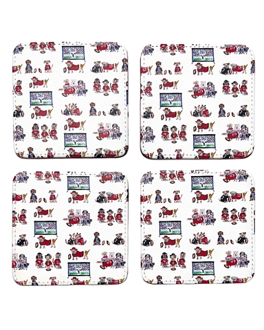 Go Dawgs Coasters Set/4