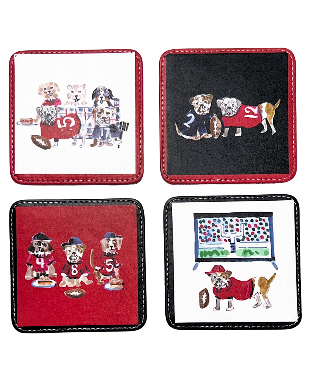 Go Dawgs Coasters Set/4