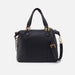 A black leather Hobo Harley Satchel handbag with gold hardware and a shoulder strap.