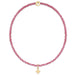 Hope Classic Pink Champagne Bracelet - Signature Cross Small Gold Charm