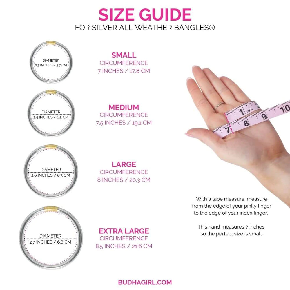 Size Guide For Budha Girl Bracelets 